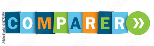 Bouton web typographique vecteur COMPARER