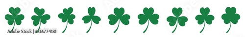 Shamrock Icon Green | Shamrocks | Trefoil | Clover Leaf | Irish Symbol | St Patrick's Day Logo | Luck Sign | Isolated | Variations