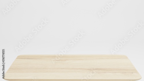 Perspective minimal table on white background 3D rendering  © sitthisak