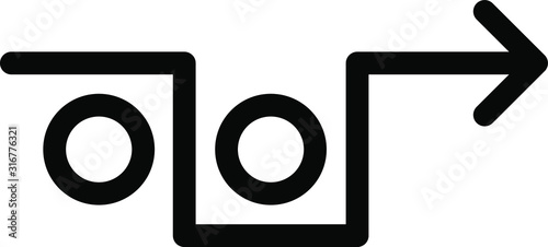 avoiding icon, vector illustration
