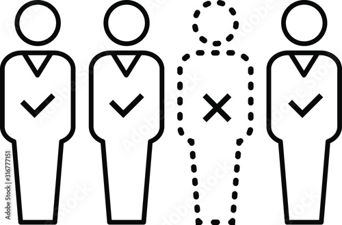 absentees icon, vector illustration