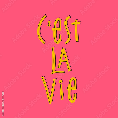 C'est La vie - This Is Life in French.