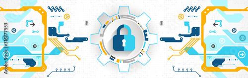 Protection background. Technology security, encode and decrypt.