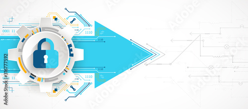 Protection background. Technology security, encode and decrypt.
