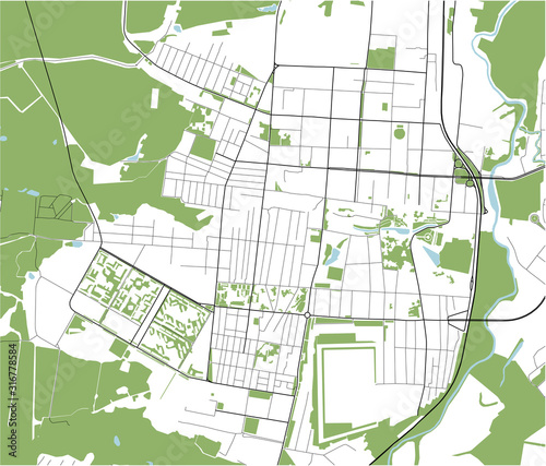 map of the city of Saransk, Russia photo