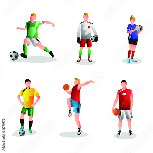 Athlete Ball character vector