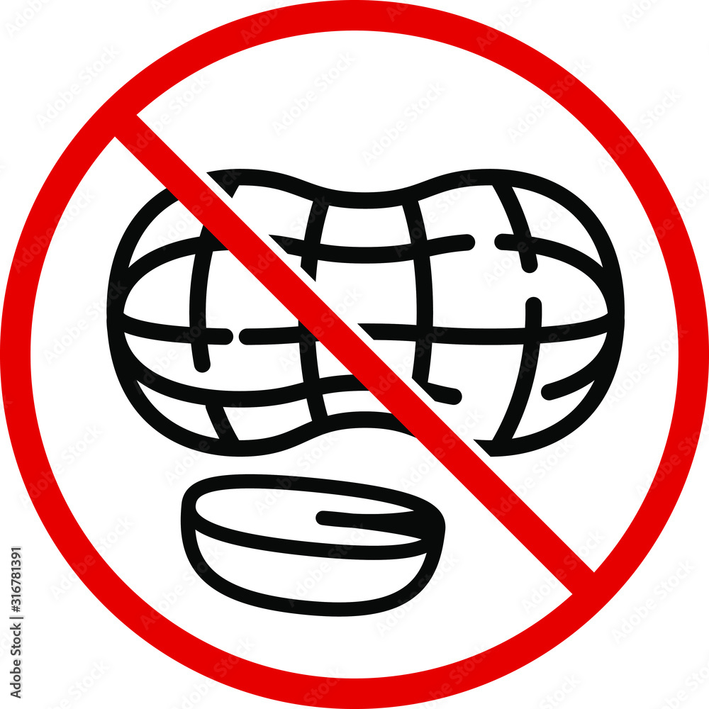 No peanuts icon, vector illustration Stock Vector Adobe Stock