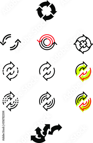 transition icon, vector line illustration