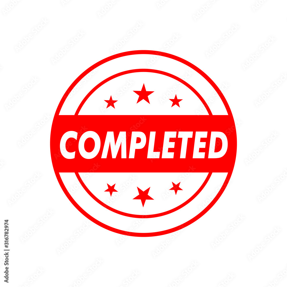 completed, completed round stamp, completed stamp completed, completed round stamp, completed stamp