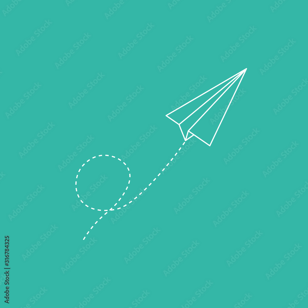 Minimal Flying Airplane Design Vector Background Minimal Flying Airplane Design Vector Background