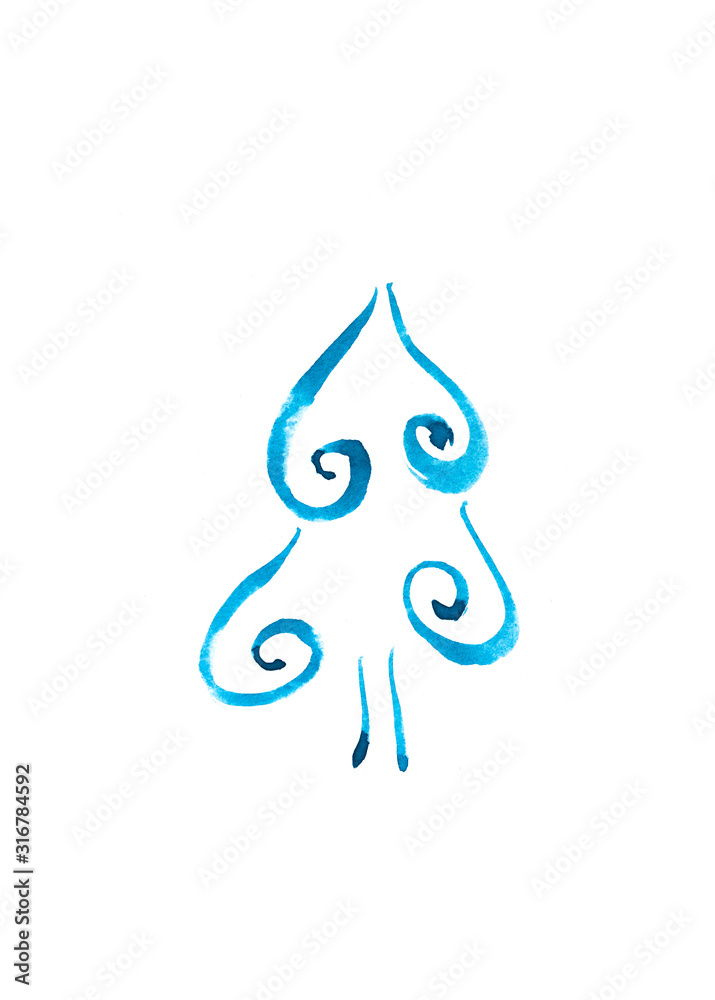 blue Christmas tree on a white background blue Christmas tree on a white background