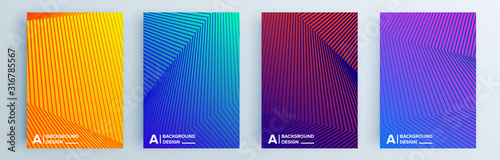 Modern abstract covers set, minimal covers design. Colorful geometric background, vector illustration.