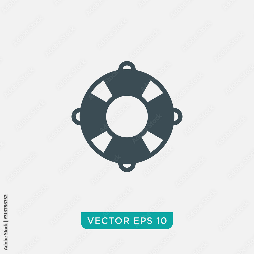 Life Buoy Icon Design, Float Icon Vector EPS10 Life Buoy Icon Design, Float Icon Vector EPS10