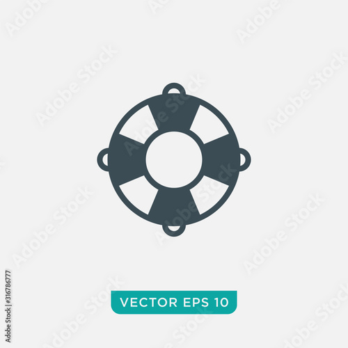 Life Buoy Icon Design, Float Icon Vector EPS10