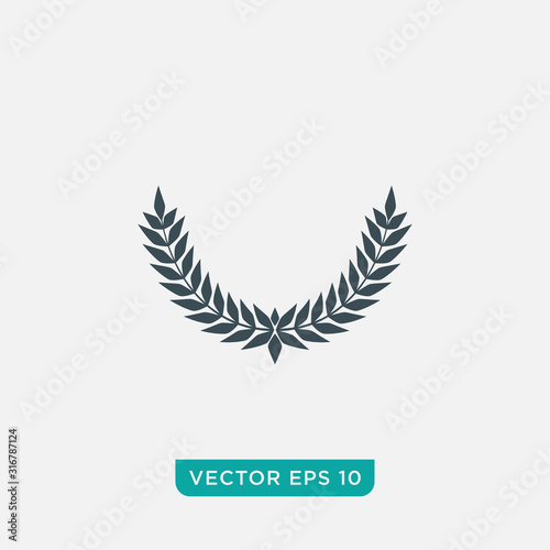 Laurel Wreath Icon Design, Vector EPS10