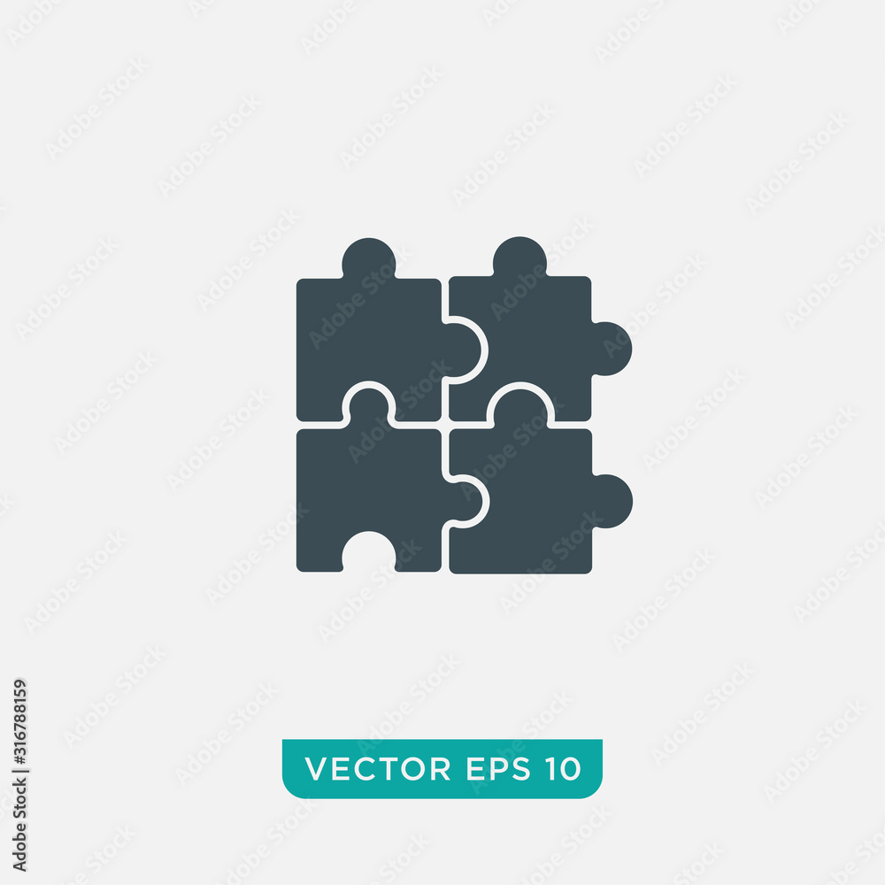 Puzzle Icon Design, Vector EPS10 Puzzle Icon Design, Vector EPS10