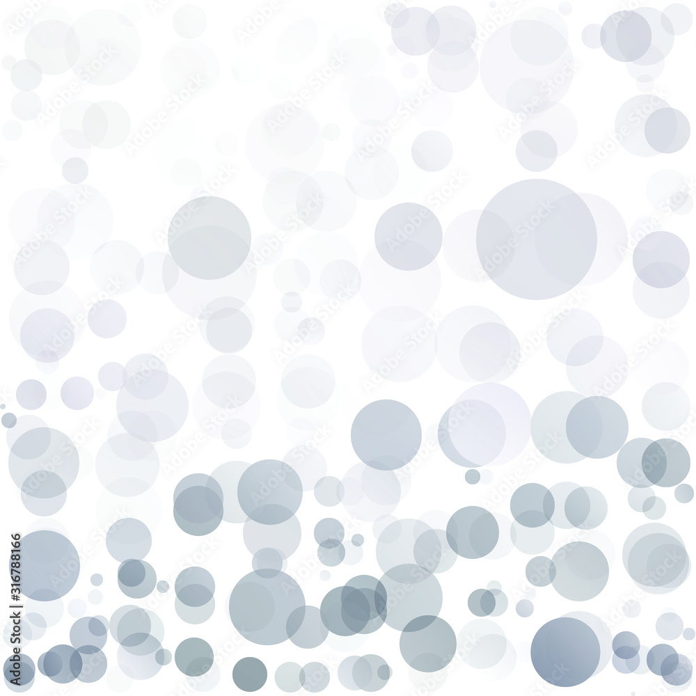 Bubbles Circle Dots Unique White Bright Vector Background