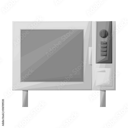 Vector design of oven and convection sign. Web element of oven and microwave stock vector illustration.