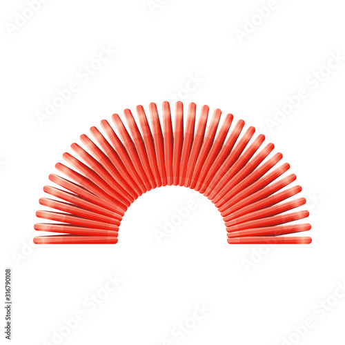 Vector design of coil and plastic logo. Web element of coil and spiral stock symbol for web.