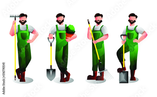 Gardener character vector green