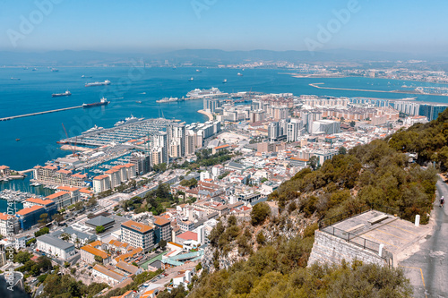Panoramic view on the Gibraltar harbor at sunny summer weather © STUDIO MELANGE