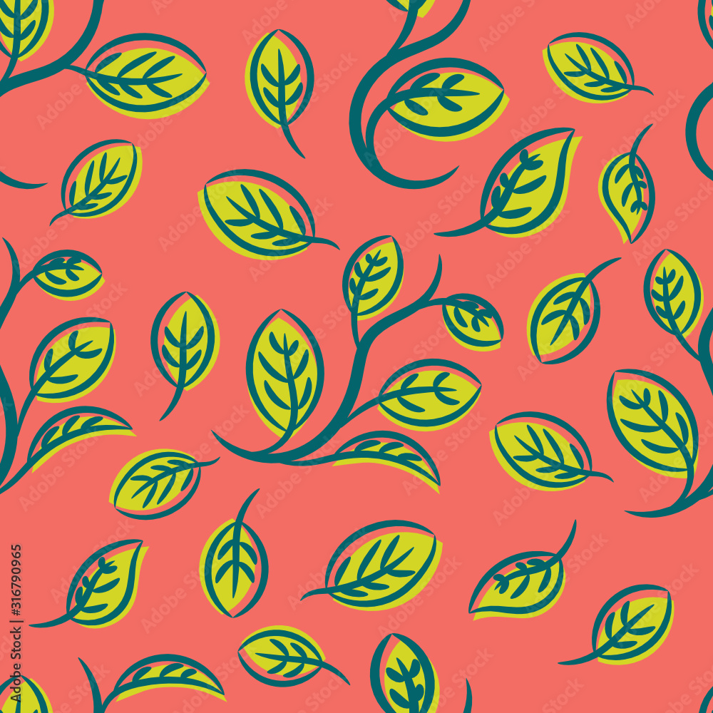seamless pattern with leaves seamless pattern with leaves