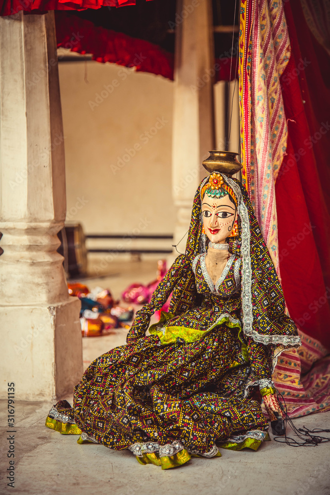 Indian doll dressed in ethnic wear