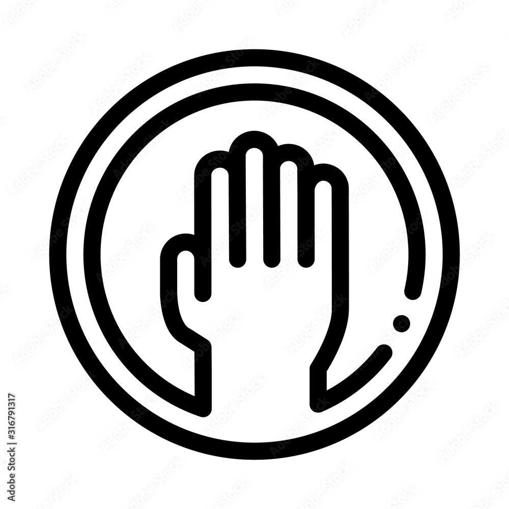 Hand Round Frame Icon Vector. Outline Hand Round Frame Sign. Isolated Contour Symbol Illustration Hand Round Frame Icon Vector. Outline Hand Round Frame Sign. Isolated Contour Symbol Illustration