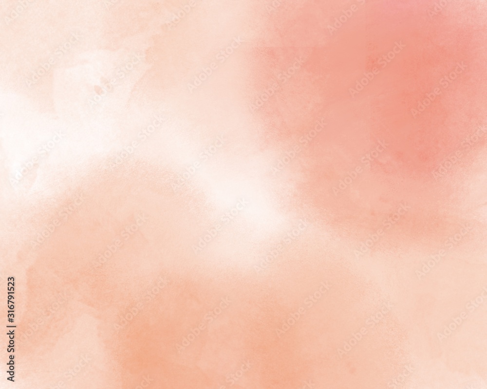Pink and orange light background with watercolor paints