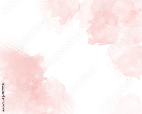 light pink texture with abstract hand painted watercolor on a white background