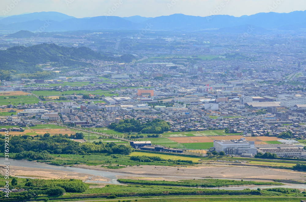 滋賀　三上山からの眺め