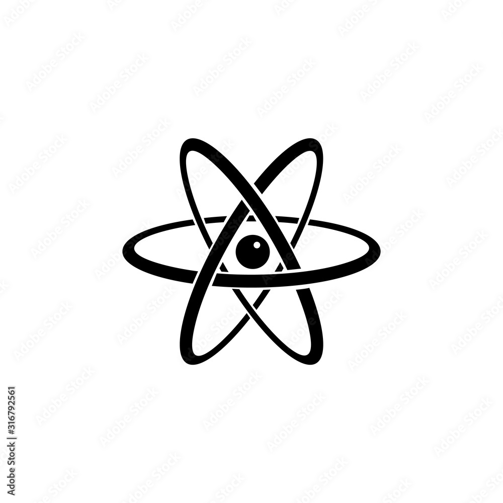 Molecule, Atom, Molecular Research Flat Vector Icon Molecule, Atom, Molecular Research Flat Vector Icon