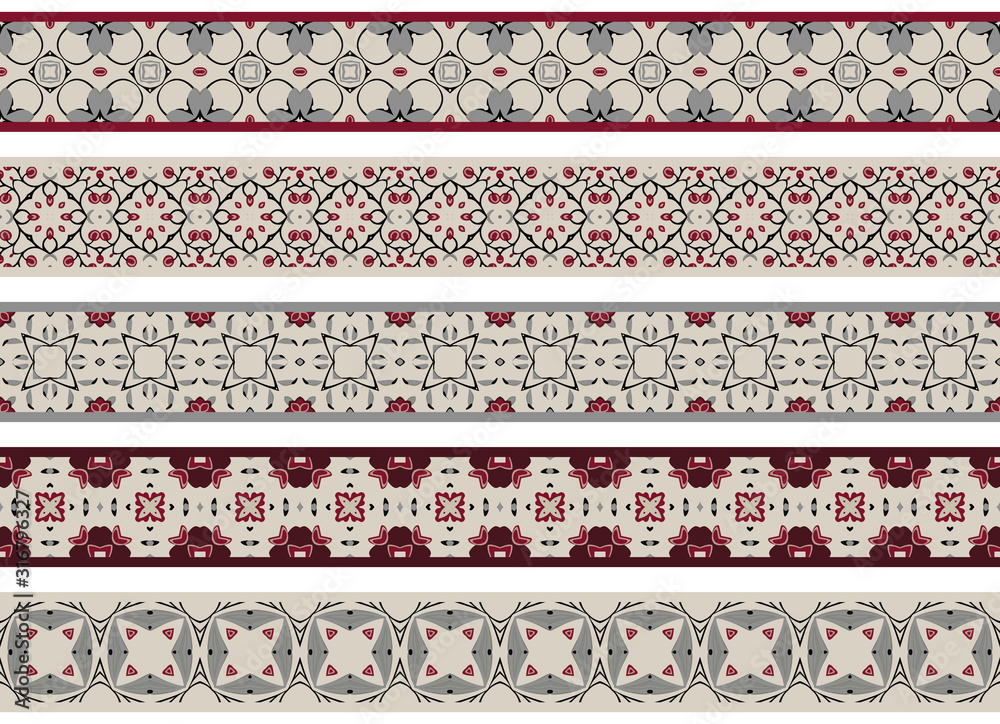 Seamless decorative borders Seamless decorative borders