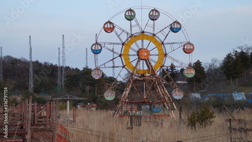Ruins of amusement park in japan
