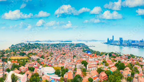 Aerial view of Gulangyu Island, Fujian Province, China #316797320