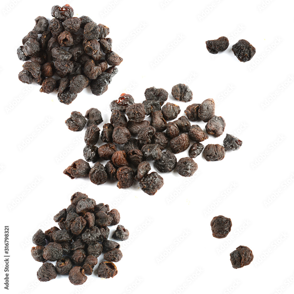 Obraz premium Dried seedless longans chinese herbal on a white background