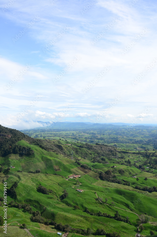 aerial photography, north of antioquia, milk zone of colombia