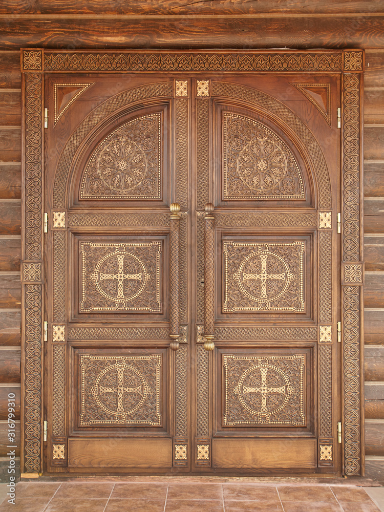 Antique wooden door