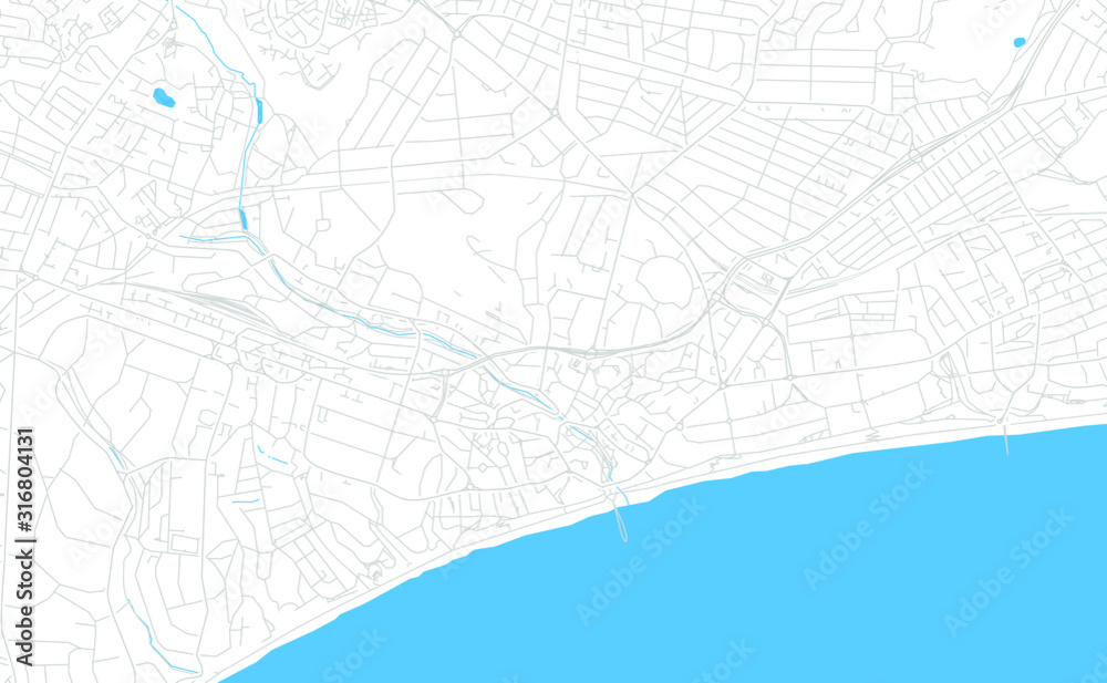 Fototapeta premium Bournemouth, England bright vector map