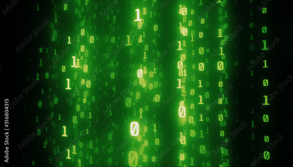 Binary Background Green