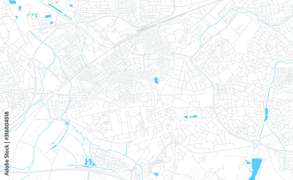Swindon, England bright vector map