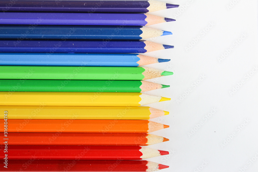 Colour pencils. Rows. Stripes. Lines Colour pencils. Rows. Stripes. Lines