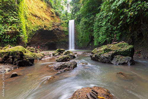 Tibumana waterfall in Ubud Bali, famous travel destination in Bali Indonesia. photo