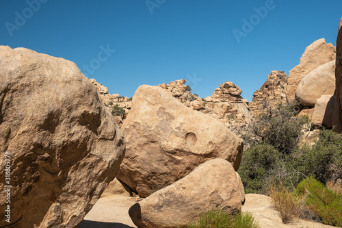 stones in the desert of Joshua tree national park