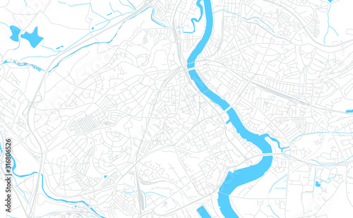 Newport, Wales bright vector map
