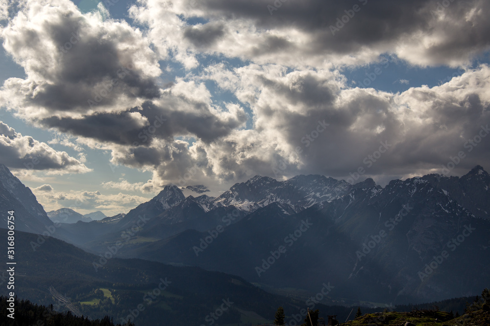 Alps in the vicinity of Seefeld. Seefeld, Tyrol, Austria