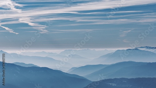 aerial view of mountains © Игорь Гребенкин