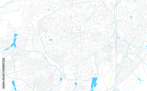 Crawley, England bright vector map