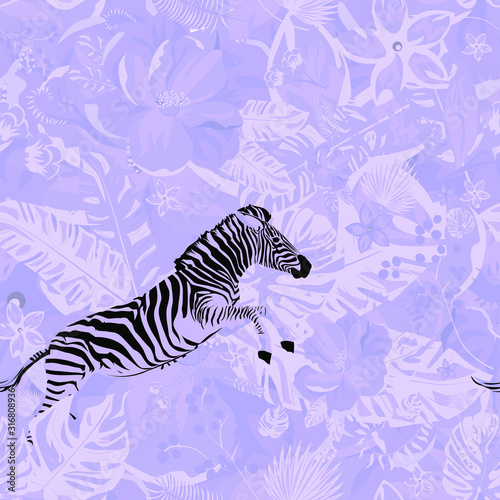 purple pattern and zebra