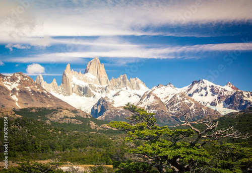 Monte Fitz Roy is a mountain in Patagonia,